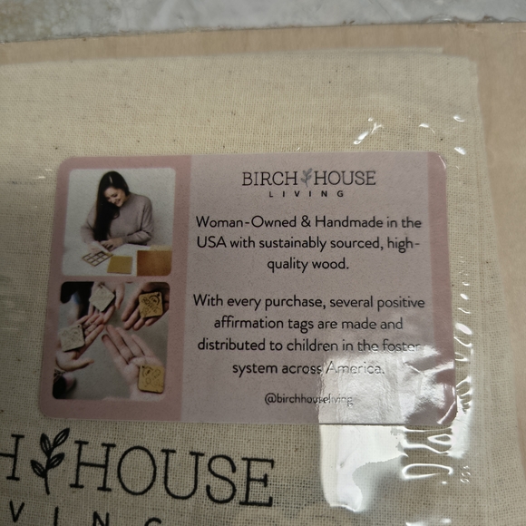 Birch House Living Spring Tic Tac Toe Wooden Game Board New - Picture 4 of 4